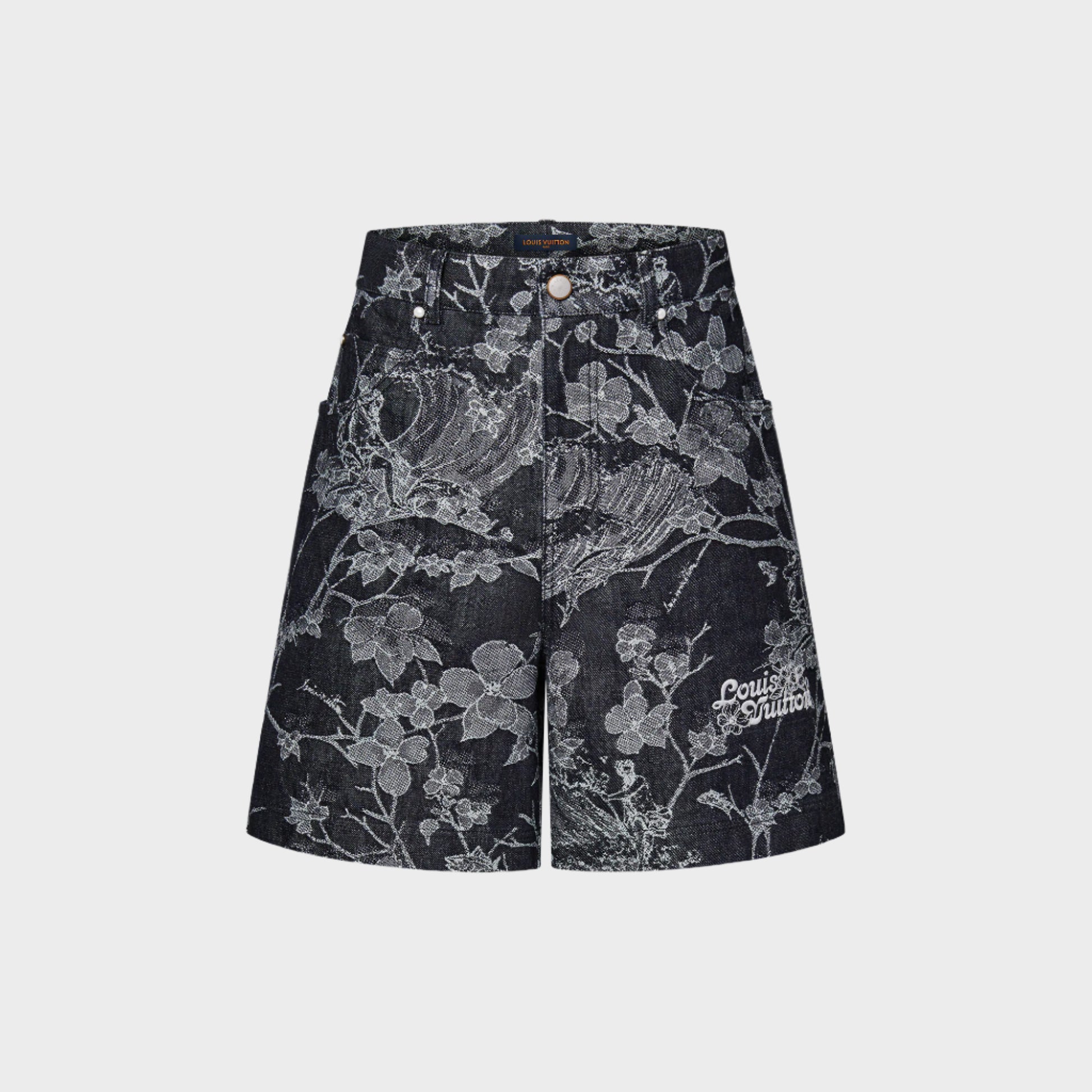 Black Workwear Denim Shorts